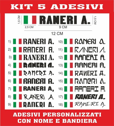 Adesivi nome bandiera - 5,