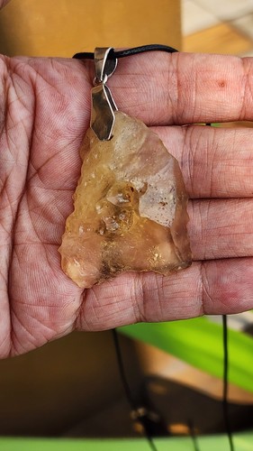 Libyan desert glass - , pendant