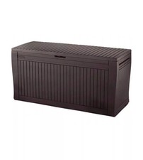 BAULE DA ESTERNO CON ROTELLE KETER "COMFY" IN RESINA MARRONE 270 LT 116,7XX44...