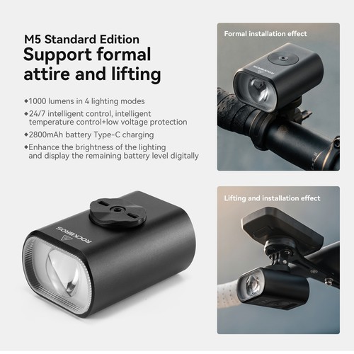 Rockbros 1000lm luce anteriore - 1000lm,
