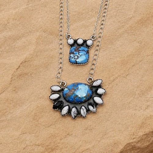 Collana doppio filo argento