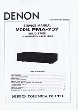 Manuale di servizio - Manuale di servizio per Denon PMA-707 