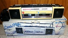 SANYO CASSETTE PLAYER RADIO VINTAGE BOOMBOX  MS450L PARZIALMENTE FUNZIONANTE
