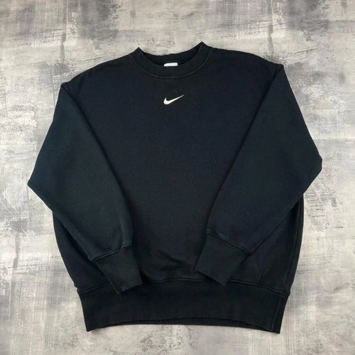 Felpa nera nike centre swoosh - nera,