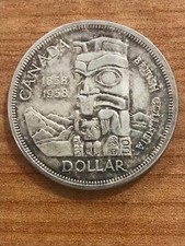 CANADA 1 DOLLARO 1958  100°