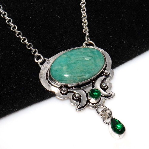 Collana grande topazio verde