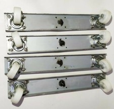 Ruote in nylon per carrello montate su staffe in metallo