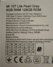 Xiaomi Mi 10T Lite 5G - 128GB - Pearl Gray 6gb RAM  (Dual SIM)