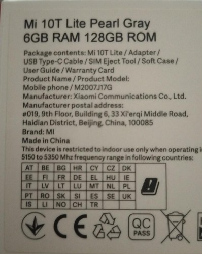 Xiaomi 10t lite 128gb - mi, 5g