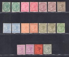 1882-90 India - Stanley Gibbson n. 84/101 - Ritratto Vittoria - 18 valori - MH*