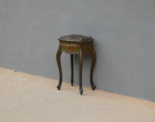 Tavolino portagioie con piano apribile laccato e dipinto stile veneziano, '900!
