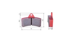 Pastiglie dei freni (set di 2) del tipo TOP Kart, posteriore (546)