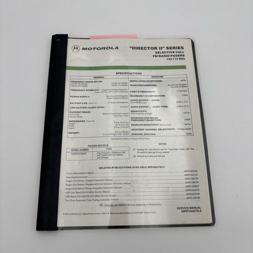 Motorola director series fm - ii,