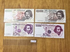 LOTTO 4 BANCONOTE LIRE 100000