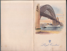 Programma motonave AUSTRALIA LLOYD TRIESTINO 25-12-1951 Pranzo Natale Christmas