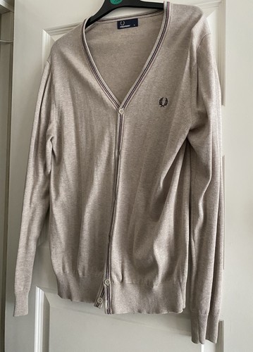 Cardigan fred perry beige - cardigan,