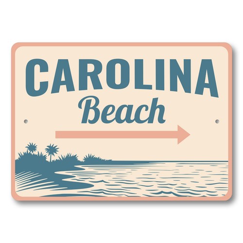 Insegna estiva carolina beach - carolina,