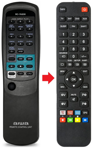 Telecomando adatto per aiwa - telecomando,