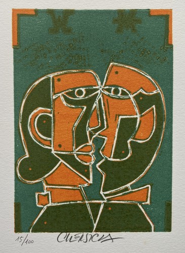 Gravure linoleum originale - au,