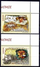 Romania 2005 Caccia Cibo Uva Vino Gastronomia Cane Cavallo Mappe Europa 2v MNH