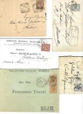 ITALIA REGNO FRANCOBOLLI SU 2 BUSTE E 3 PIEGHI