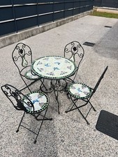 Set Da Giardino 5 Pezzi Con Tavolo e 4 Sedie