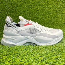 Scarpe da tennis Wilson donna taglia 7 bianco grigio rosso running lifestyle sneakers