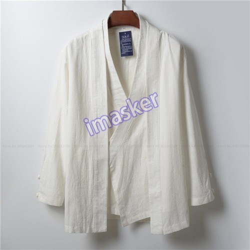 Cardigan hanfu lino uomo - cardigan,
