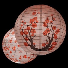 Giapponese Floreale Carta Lanterna Luce Tonalità Paralume Asta Decor Rétro Nuovo