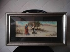 Quadro - Dipinto - Antonio Pecoraro - Contadine - Acquarello Cartoncino