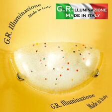 APPLIQUE MODERNA IN VETRO 1 LUCE LAMPADA DA PARETE CON MURRINE COLORATE Murrina