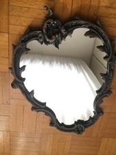 SPECCHIERA IN BRONZO o OTTONE ANNI 50, H cm 46 x  L 35 SPECCHIO ORIGINALE*MIRROR