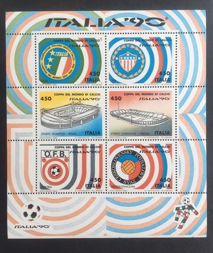 1990 italia foglietto mondiali - italia,