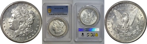 1893 morgan dollar pcgs 58 - pcgs, au-58