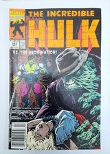 Hulk 383 VF/NM 1991.NEWSTAND VARIANT.D.Keown cover.Vs Abomination.Marvel