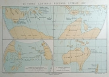 Antica mappa terre australi - le,