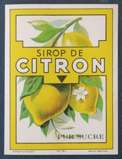 Vecchia etichetta SCIROPPO LIMONE N. 141 etichetta limone 1