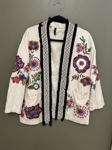 Embroidered floral boho - embroidered,