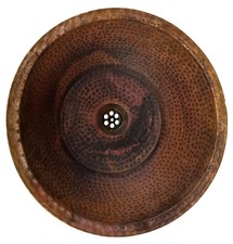 Lavandino bagno vintage stile industriale rustico bronzo marrone vergine rame cupola