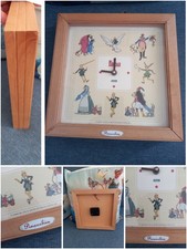 Vintage Raro Orologio da parete Pinocchio Forme Giunti 1995 Legno Vetro Stampa