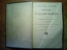VOLUME DEL 1912 : DIZIONARIO ITALIANO - LATINO '  (CALONGHI - RIVOIRE - GEORGES)