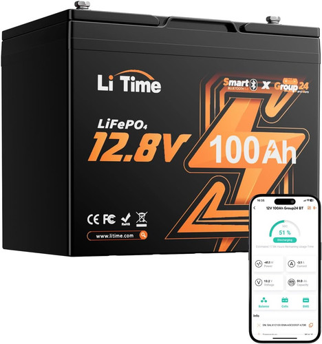 Batteria litio 12v - 12v, 100ah