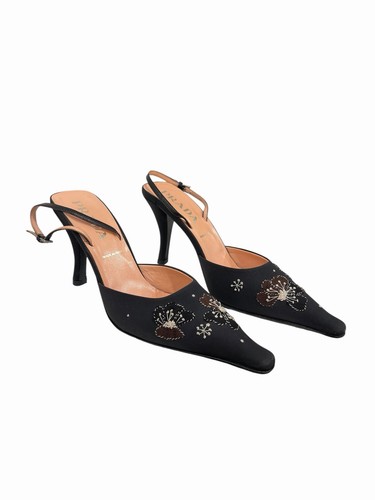 Prada tacco ricamato floreale