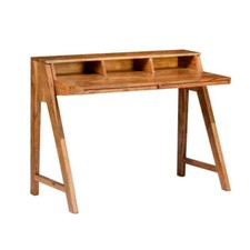 SCRIVANIA VINTAGE ETNICA DESIGN LIVING INDUSTRIAL LEGNO MASSELLO CHIC 120x55H90 