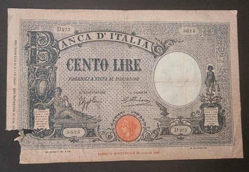 Cento 100 lire barbetti - 100, grande