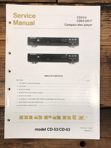 Marantz cd53 cd63 - marantz,