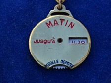 JOLI Nice RARE +++ TOP +++ PORTE-CLES DISQUE HEURE Key-ring Disc time