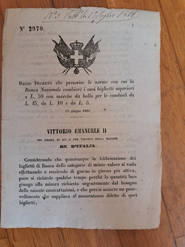 Regio decreto 2970 1866 - regio,