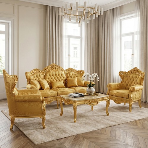 Salotto barocco germany foglia - salotto,