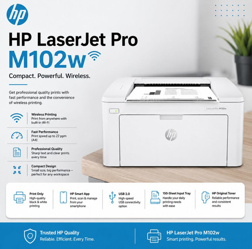 Laserjet pro m102w - m102w, nuovo